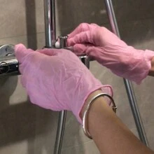 10pcs/20pcs/50pcs/100pcs PE Plastic Bags & Household Kitchen Cleaning Disposable Gloves, Soft & Comfortable - Baby Pink - View 9