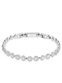 Pulseira Feminina Diamante Cravejada Dourada Prata