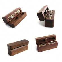 1Pc Wooden Ring Box, Engagement Ring Box, Proposals, Wedding Ceremony,Ring Box (Ring Not Included) Valentine's Day