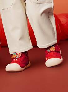 mini bala 幼儿防滑鞋，轻便透气步行运动鞋 - 紅色調 - 查看 3