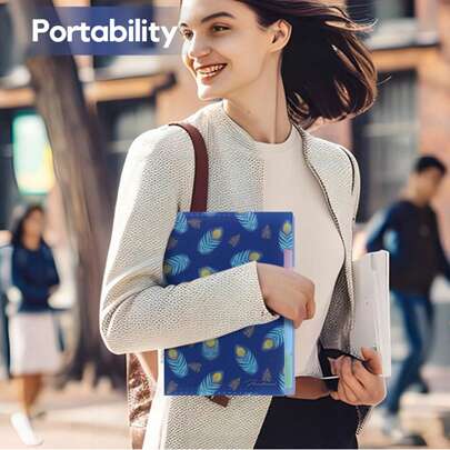 Folders For School Expanding File Folder, Unique File Organizer With Tabs, 5 Pocket Accordion File Organizer For School, Office And Home