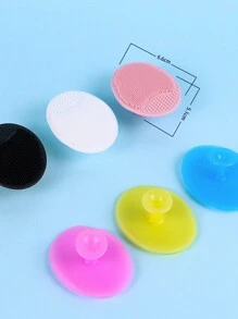 baopinger 1 Pieza Cepillo de limpieza facial, cepillo ovalado manual, cepillo de lavado facial de silicona integral, limpieza profunda, masaje, herramientas de cuidado facial/piel, artículos de viaje, bodas, fiestas de Navidad, regalos para madres, hogar, cumpleaños, herramientas de belleza, cepillo rosa