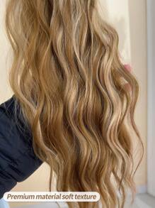 Klaue Pferdeschwanzverlängerungs Haarzubehör 24-26 Zoll Braune Blonde Lange Natürliche Welle, Hitzebeständige Synthetische Faser Pferdeschwanz Haarstück Für Mädchen Frauen, Tägliche Verwendung