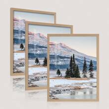 1/3 白色、黑色和木纹 30x40cm（适合 28.2x38.2cm 照片）室内海报装饰框无垫，适合作为家人和朋友的节日礼物，可水平或垂直展示 - 彩色 - 查看 13