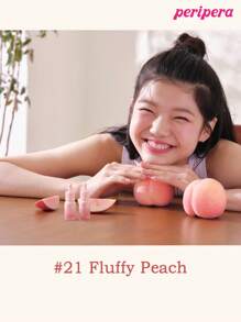 Peripera K-Beauty Ink Airy 絲絨唇釉，高顯色、長效持久、輕盈無感、無麩質、無防腐劑，絲絨霧面液態唇膏，滑順持久 - #21 Fluffy Peach - 查看 8