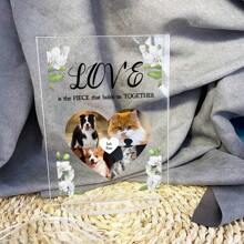 1 pezzo Supporto espositivo personalizzato in acrilico con foto e testo, include forme rotonde, rettangolari, quadrate, a cuore, con base, forniture di alta qualità per matrimoni, San Valentino, coppie, Festa del Papà, foto di animali domestici, numero del tavolo del matrimonio, menu del tavolo del ristorante, multifunzionale, anti-muffa, decorativo, riutilizzabile, raffinato, elegante, di alta qualità, adorabile, moderno, personalizzato, unico, per anniversari, per compleanni, per festa della casa, per laurea, cucina, sala da pranzo, camera da letto, ufficio, soggiorno, casa, giardino, sala da tè