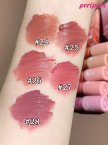 Peripera K-Beauty Ink 丝绒唇膏，显色度高，持久不脱色，轻盈质地，不含麸质，不含防腐剂，丝绒哑光唇膏，液体唇膏，顺滑易涂，持久显色，韩国化妆品 - #24 Milky Nude - 查看 9