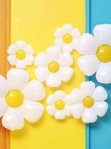 10pcs/Set Flower Shaped Balloon(2 Large, 3 Medium, 5 Small), 5pcs/Set S/M/L Sunflower Balloon, Oversized Floral Balloon For Photography Background Prop And DIY Balloon Decor Stickers, Multi-Option Daisy Foil Balloon Set For Fashion Party Decoration, Birthday, Wedding, Suitable For Party, Birthday, Gathering, Holiday Decor, Can Be Inflated With Helium Modern Floral Shaped Decoration Balloon