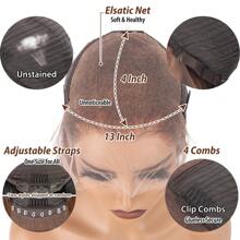 Light Brown Lace Front Wigs Human Hair Pre Plucked 13x4 Straight Chocolate Brown Lace Front Wigs Human Hair 180% Density Colored #4 Light Brown Glueless Wig 13x4 Lace Frontal Wigs For Women Human Hair Tiny Knots Natural Hairline With Baby Hair 16-32 Inch Halloween Costumes - Light Brown - View 6