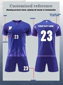 Kit de football masculin personnalisable inspiré de l'Argentine - Ensemble de maillot et short personnalisé, style de conception de domicile. Logo, numéro et contenu textuel personnalisables