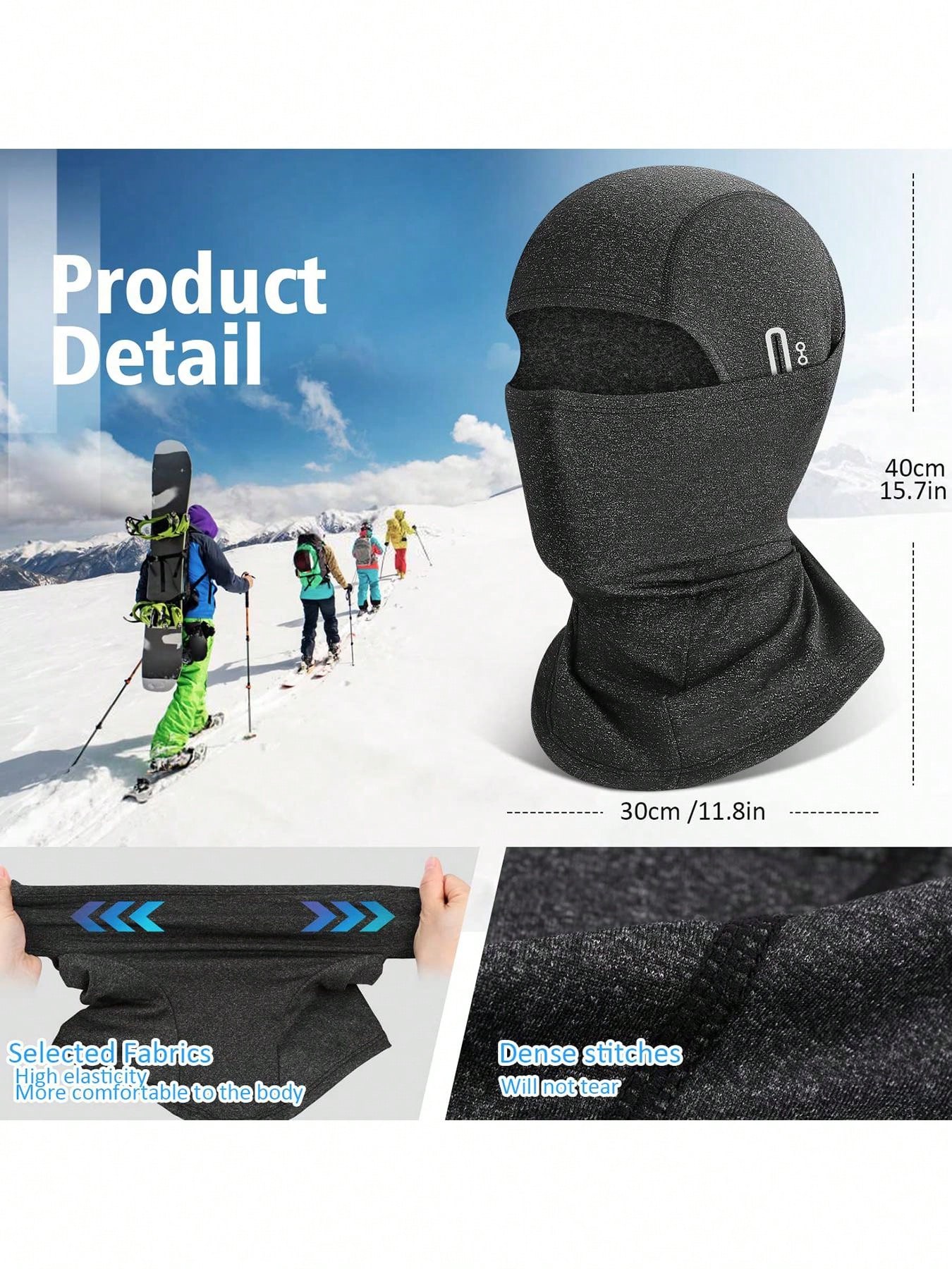 Passamontagna Tattico Invernale Mezza Faccia – Scaldacollo In Pile Antivento Unisex