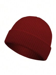 1pc Unisex Knitted Beanie Hat, Warm Winter Cap - Multicolor - View 13