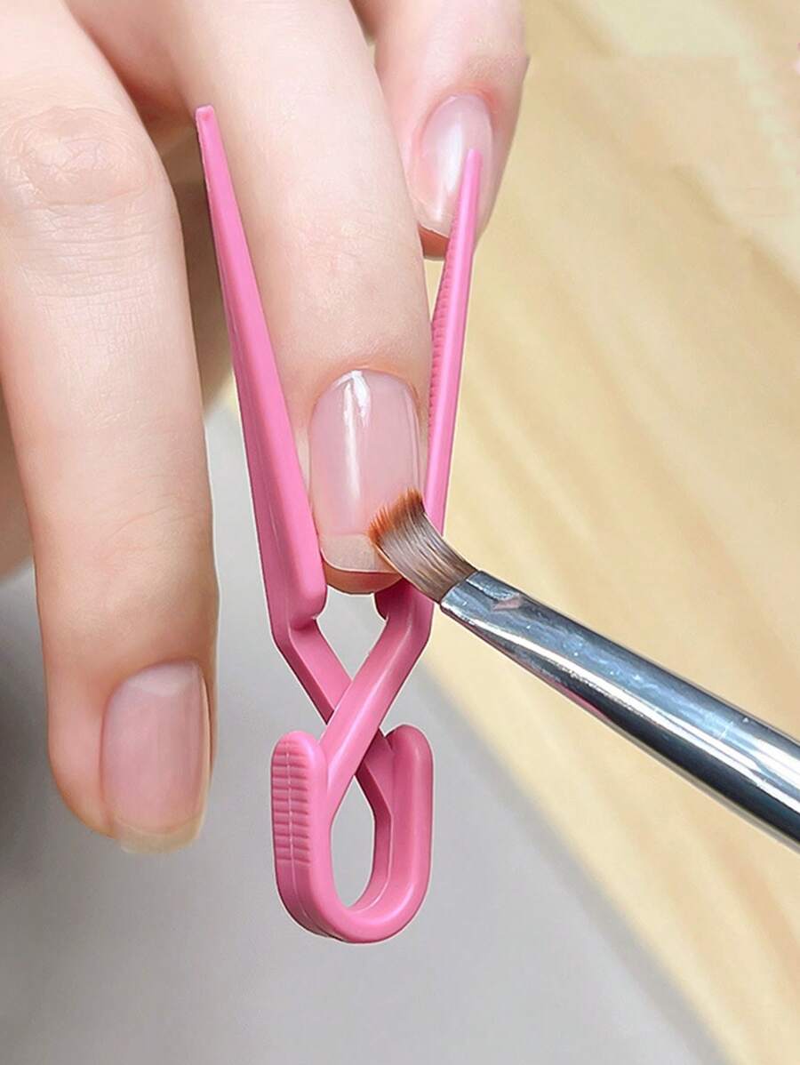 5pcs/10pcs/40pcs (Random Color Mix) Nail Polish Finger Protector, Anti-Slip Cute Convenient Manicure Tool