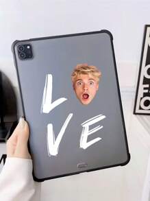 Customized Full Family Portrait Acrylic Tablet Case, Suitable For IPad Pro 13, Air 13 And Other Models, Anti-Fall Protection Shell With Love Design For Friends, Couples, Parents And Children