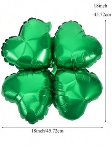 Pack Of 6/12, St Patricks Day Balloons - 18 Inch, Shamrock Balloons | 4 Leaf Clover Balloons For St Patricks Day Decorations | Lucky Balloons For Shamrock Decorations | St Patricks Balloons - 綠色 - 查看 2