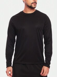 Kit 2 Camisetas Manga Longa Dry Fit Básica Lisa Proteção Solar UV Térmica Blusa Academia Esporte Camisa - Preto/Rosa - Visão 5
