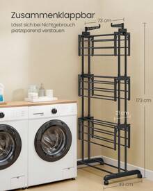 SONGMICS Drying Rack - สีดำ - ดู 7