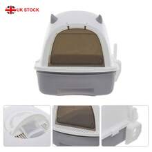 Large Cat Litter Box Cat Pan Drawer Anti-Splashing Cat Potty Tray Self Cleaning - Grey - View 8