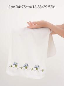 قطعة واحدة/قطعتان من المناشف المطرزة بزهور من الفليس المرجاني، ماصة للاستخدام في الحمام والفندق والنادي الرياضي والسفر والهدايا والصالون والرياضة والخارج والشاطئ والمدرسة والعودة إلى المدرسة والاكسسوارات السفر والمستلزمات المنزلية، مناشف، العناية بالبشرة ألياف فائقة اللين، مناشف يد منزلية وللسفر، طقم للأزواج، ديكور المنزل - متعدد الألوان - مشاهدة 5