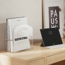 Acrylic Magazine Holder, Transparent Acrylic Magazine File Rack, Suitable For Magazines, Books, Newspapers, Letters, Homes, Offices, Portable Floor Mounted Magazine Rack - Transparent - View 3