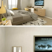 1卷1米/3米/5米亚麻纹理亮面壁纸，适用于家居装饰、橱柜、桌椅、房间背景、DIY家居装饰墙贴，耐油易清洁自粘壁纸，可移除，是生日、毕业、房间装饰、墙面装饰、浴室、卧室、客厅、房屋装饰、家居装饰、客厅墙面艺术壁纸的理想之选。 - 米色 - 查看 4