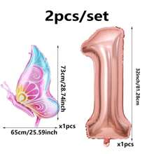 New 40"/32" Large Size Numbers 1-9 Bowknot Foil Balloon Kits, Birthday, Wedding Anniversary Party Decor Foil Balloon