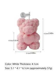 1 pieza Vela aromática en forma de oso de rosas hecha a mano DIY, decoración creativa para el dormitorio. Regalo del día de San Valentín, cumpleaños, graduación