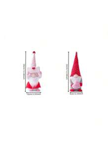 2 Heart-Shaped Dwarfs In Valentine's Day Envelopes, Polyester Holiday Decorations, No Electricity, No Feathers, Suitable For Valentine's Day, Thanksgiving Day, Anniversary And General Gifts.