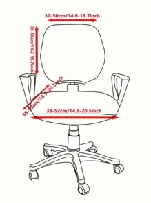 1pc Solid Color Elastic Milk Silk Split Office Chair Cover, Easy Installation, Dust & Splash Proof, Suitable For Various Office Split Chairs