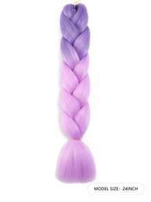 1入組漸層編織接發，預拉伸高溫鉤針編織頭髮 - 彩色 - 查看 11