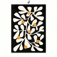 1 Stück Matisse Plakat Korallblätter Blumen abstrakte Pflanzen Leinwandmalerei Nordischer Raumwandkunstdruck Bild für Heimdekoration ohne Rahmen - Verschiedenfarbig - Übersicht 15