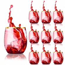 3 件可重复使用的亚克力饮水杯，派对玻璃杯，适用于冰沙、啤酒、冰咖啡，可用洗碗机清洗且防碎，