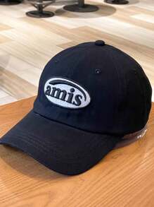 字母刺绣红色棒球帽，男女通用软顶棒球帽，春夏 - 彩色 - 查看 3