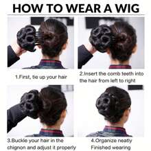 Syntetyczny klips do włosów Chignon Extension Clip In Hair Women Hairpiece Curly Hair Bun Fashion Hair Bag Hair Extension Hair Bands