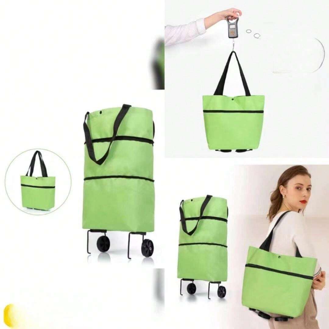 Foldable Oxford Fabric Trolley Bag With Wheels Portable Waterproof foldable-oxford-fabric-trolley-bag-with-wheels-portable-waterproof