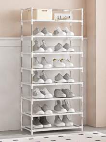 简易鞋架，适用于家庭/公寓入口的多层鞋柜，防尘长鞋收纳架，畅销品 - 彩色 - 查看 19