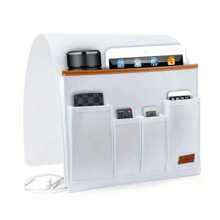 Organizador de reposabrazos reclinable para sofá de fieltro, sillón para el hogar, para revistas, tableta, teléfonoóvil, bolsa de almacenamiento colgante con Control remoto 2TS4 - B-Gris oscuro - Ver 10