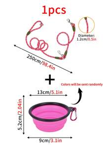 1 Stück Nylon reflektierendes Material Outdoor Crossbody Hundeleine, Schultergurt Crossbody Leine lässt Hände frei und praktische Hundeleine für Outdoor-Spaziergänge