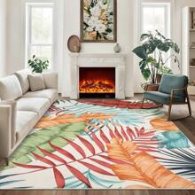 Modern Living Room Printed Area Rug Easy To Clean Home Aesthetic Decor Carpet Stain Resistant Non Shedding Floorcover Low Pile Thin Soft Doormat Non Slip Bordered Mat Throw Rug For Dinning Room Entrance Bathroom Bedroom Laundry Kitchen