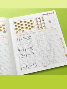 Children's Number & English Writing Math Practice Workbook, A4 Notebook For Daily Practice To Improve Math Skills - Multicolor - View 2