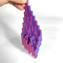 1 pieza Cubo mágico multifuncional impreso en 3D, adecuado para exhibición de escritorio, hermosa decoración de arte del hogar, cubo de alivio del estrés impreso en 3D, figura coleccionable, ornamento de escritorio de oficina, decoración de sala de estar, regalo del Día de San Valentín - Multicolor - Ver 7