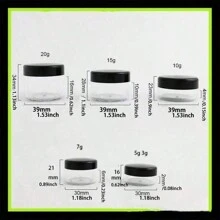 5pcs Empty Clear Round Jars - Travel Containers For Cosmetic, Lotion, Cream, Makeup, Bead, Eye Shadow, Rhinestone, Samples, Travel Essentials,Small Round Sample Containers With Lids Cosmetic Jars Makeup Containers Lip Scrub Containers Leak Proof For Beauty Products Jewelry Box School School Supplies Holiday Camping Holiday Essentials Vacation Accessories Mini Perfume For Women Perfume For Men Perfume Beach Bottle Travel Accessories Travel Must Haves Summer School Accessories Back To School Stuff Back To School Supplies - Multicolor - View 3