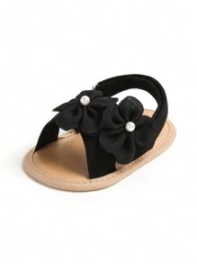 女童户外凉鞋，优雅白色，夏季 - 黑色 - 查看 3