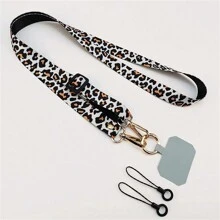 Mobile Phone Lanyard Print Back Hanging Neck Chain Crossbody Leopard Adjustable Shoulder Wide Pendant Anti-Lost Sling With Clip Gifts For Mother, Family, Friends, Birthday, Holiday Phone Charm, Phone Chain