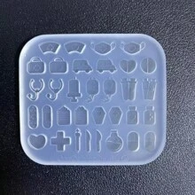Molde de resina para accesorios médicos, molde de silicona para accesorios, molde de líquido de resina, molde de silicona para llaveros de resina, molde de resina - Silicona - Ver 2