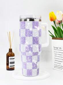 Cốc thép không gỉ 40 Oz cho ô tô, cốc Rhine-Diamond và cốc Sippy, 1 bình nước cách nhiệt chân không, thích hợp cho gia đình, văn phòng hoặc ô tô, cốc tái sử dụng, nắp lật chống rò rỉ Sippy (hồng, đen, xanh lá, tím, xanh dương) quà tặng cho ngày lễ Giáng sinh, ngày lễ tình nhân, ngày của mẹ - Nhiều màu - Xem 21