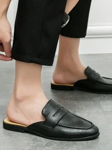 Męskie sandały z zamkniętymi palcami - 2025 Nowe modne wsuwane mokasyny casualowe, oddychające buty typu mule