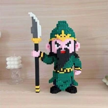 10.000 piezas Puzzle de bloques de construcción de elementos clásicos de montaña y mar con partículas pequeñas, Puzzle artesanal DIY del dios bestia clásico de montaña y mar Bai Ze Zhu Fu para decoración - modelo - Ver 19