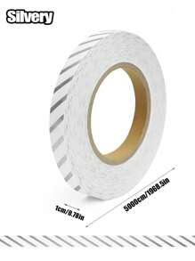 قطعة واحدة طول 50 متر / 1968.5 بوصة شريط لاصق أكريليك ذو خطوط قطرية ذهبية وفضية على نفلون متعدد البوليستر لأعمال الحرف اليدوية، تشطيب حواف الحوائط DIY ، ديكورات جرافيك فنية، ديكور المنزل، ديكور الحمام، ديكور غرفة النوم، ديكور غرفة المعيشة، ورق جدران شخصي
