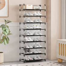 简易鞋架，适用于家庭/公寓入口的多层鞋柜，防尘长鞋收纳架，畅销品 - 彩色 - 查看 5